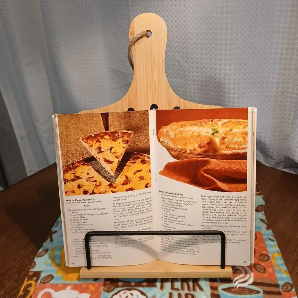 Mom's Kitchen is Seasoned with Love Wood Handled‎ Cookbook Stand Holder Gift 15